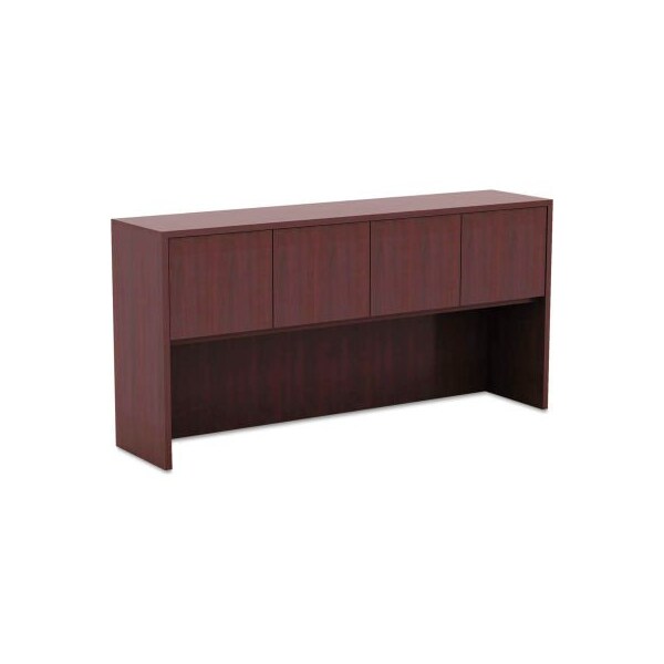 Alera Hutch with Doors - 64-3/4"W x 15"D x 35-1/2"H - Mahogany - Valencia Series VA286615MY - main